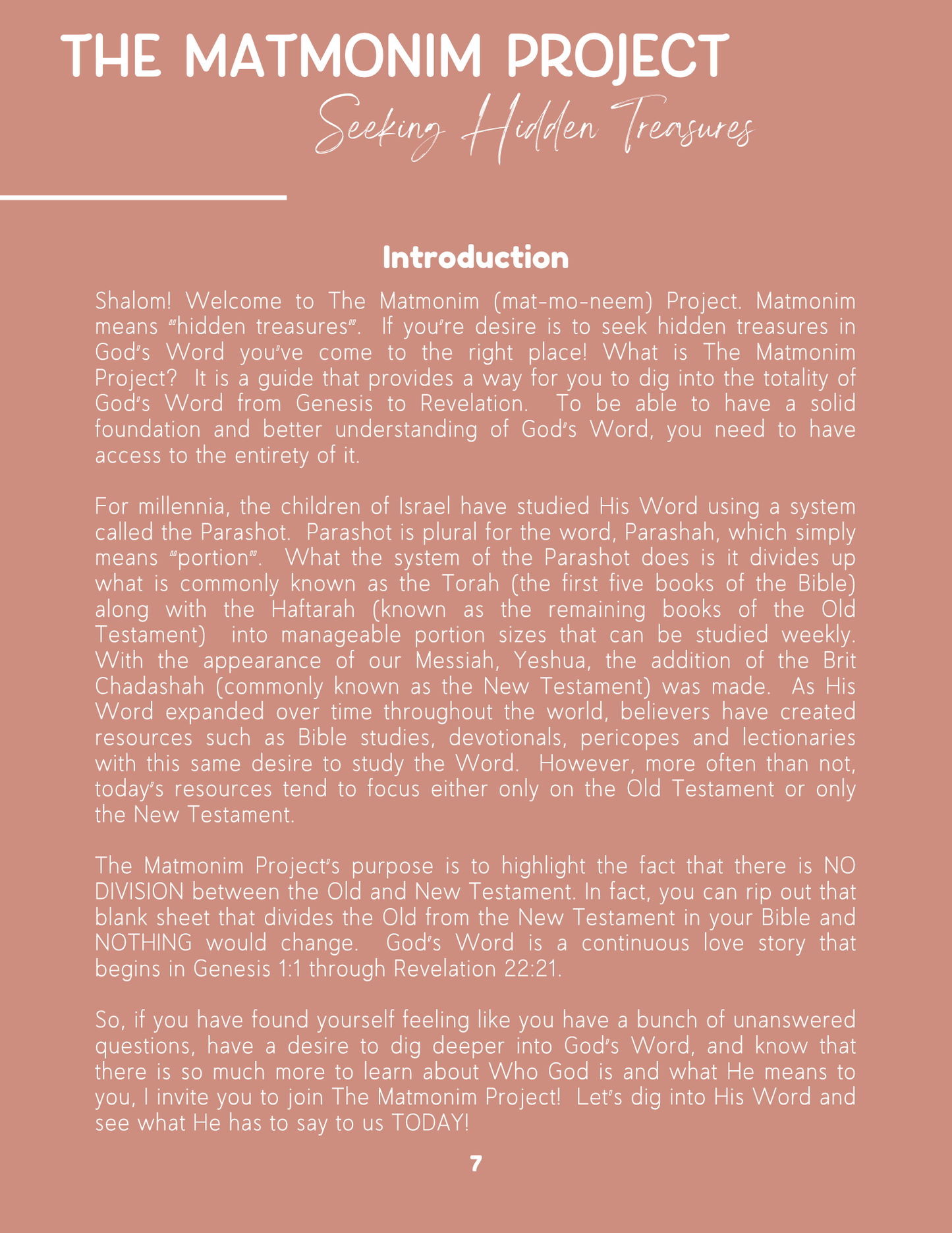 The Matmonim Project: Parashah No.7 - Vayetze